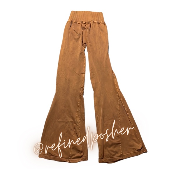 Free People Movement Good Karma Flare Pant Toasted Coconut M/L NEW - Picture 3 of 4